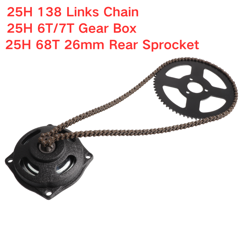 25H 138 Link Chain with 6T 7T  - огляд і ціна Motorcycle Gear Garage Storage