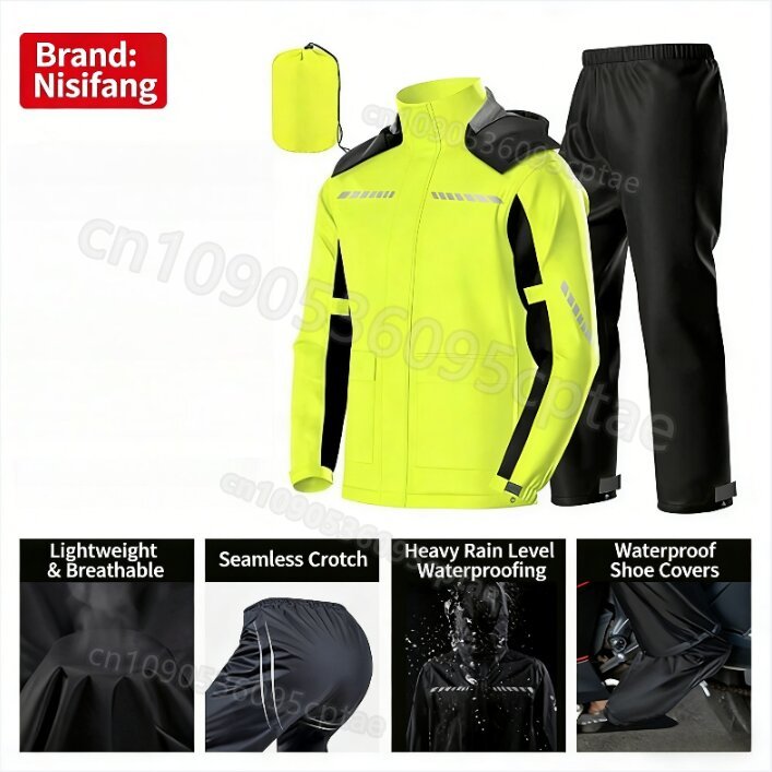 Waterproof Split Motorcycle Ra - огляд і ціна Motorcycle Rain Suit